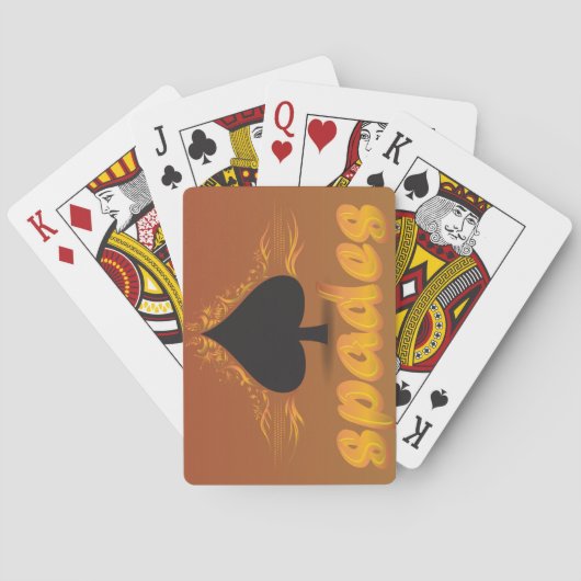 Schoppen speelkaartdek pokerkaarten (Achterkant)