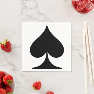 Schoppen spelen Kaart Black Symbool Servet
