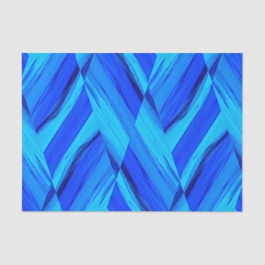 schoppen van blauw tissuepapier (Voorkant)