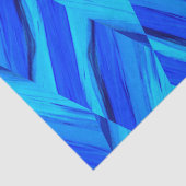 schoppen van blauw tissuepapier (Detail)