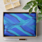 schoppen van blauw tissuepapier (Geschenk)