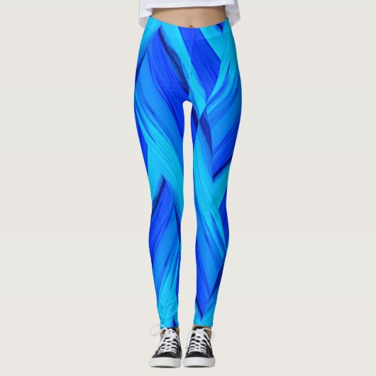 schoppen van blauwe leggings (Voorkant)