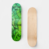 schoppen van de groene chevron cobweb abstracte re persoonlijk skateboard (Voorkant)