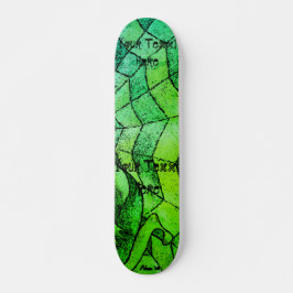schoppen van de groene chevron cobweb abstracte re persoonlijk skateboard