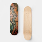 schoppen van de groene chevron cobweb abstracte re persoonlijk skateboard (Voorkant)