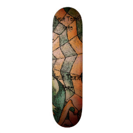 schoppen van de groene chevron cobweb abstracte re persoonlijk skateboard