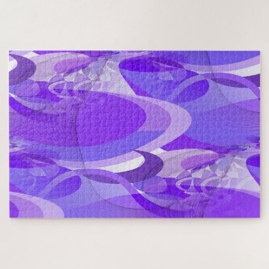 schoppen van paarse puzzel legpuzzel (Horizontaal)