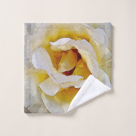 schoppen van wit tot geel bad handdoek (Wasdoekje)