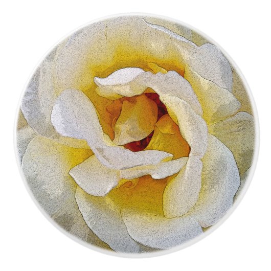 schoppen van wit tot geel keramische knop (Voorkant)