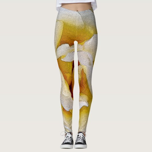 schoppen van wit tot geel leggings (Voorkant)