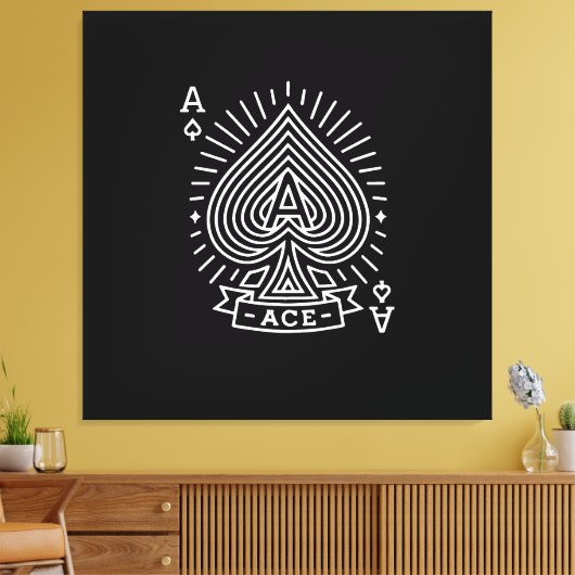 Schoppenaas - Monoline Sunburst Embleem Canvas Afdruk (Insitu (Woonkamer))