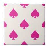 Schoppenaas Patroon Roze Retro Chic Fancy Tegeltje (Voorkant)