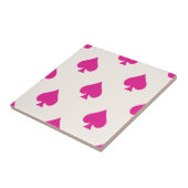 Schoppenaas Patroon Roze Retro Chic Fancy Tegeltje (Zijkant)