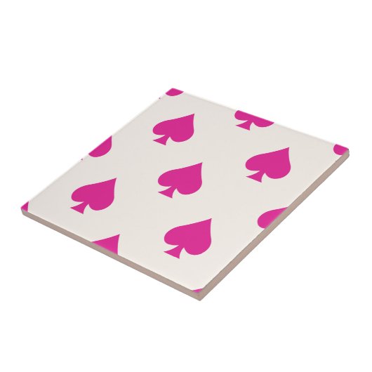 Schoppenaas Patroon Roze Retro Chic Fancy Tegeltje (Zijkant)