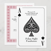 Schoppenaas Speelkaart, Poker, Casino Nacht Kaart (Voorkant / Achterkant)