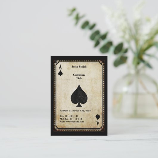  schoppenaas visitekaartje (Staand voorkant)