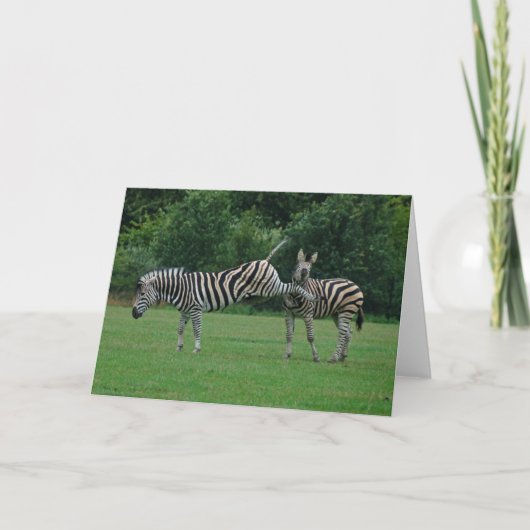 Schoppend gestreept wenskaart kaart (Voorkant)