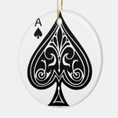 Schoppendoek, speelkaart, poker, zwartjack keramisch ornament (Links)