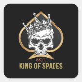 Schoppenkoning Vierkante Sticker (Voorkant)