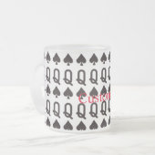 schoppenkoningin matglas koffiemok (Voorkant links)