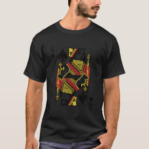 Schoppenkoningin spelen Kaart poker T-shirt