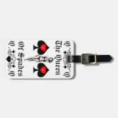 Schoppenkoningin Tarot Kaart Thunder_Cove Bagagelabel (Voorkant horizontaal)