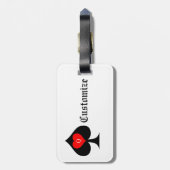 Schoppenkoningin Tarot Kaart Thunder_Cove Bagagelabel (Achterkant verticaal)