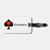 Schoppenkoningin Tarot Kaart Thunder_Cove Bagagelabel (Achterkant horizontaal)