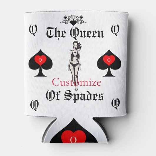 Schoppenkoningin Tarot Kaart Thunder_Cove Blikjeskoeler (Voorkant)