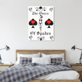 Schoppenkoningin Tarot Kaart Thunder_Cove Canvas Afdruk (Insitu (Slaapkamer))