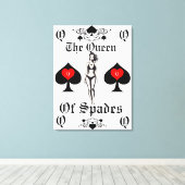 Schoppenkoningin Tarot Kaart Thunder_Cove Canvas Afdruk (Insitu (Houten vloer))