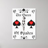 Schoppenkoningin Tarot Kaart Thunder_Cove Canvas Afdruk (Voorkant)