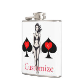 Schoppenkoningin Tarot Kaart Thunder_Cove Heupfles (Links)