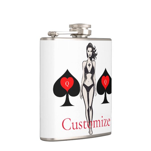 Schoppenkoningin Tarot Kaart Thunder_Cove Heupfles (Rechts)