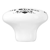 Schoppenkoningin Tarot Kaart Thunder_Cove Keramische Knop (Zijkant)