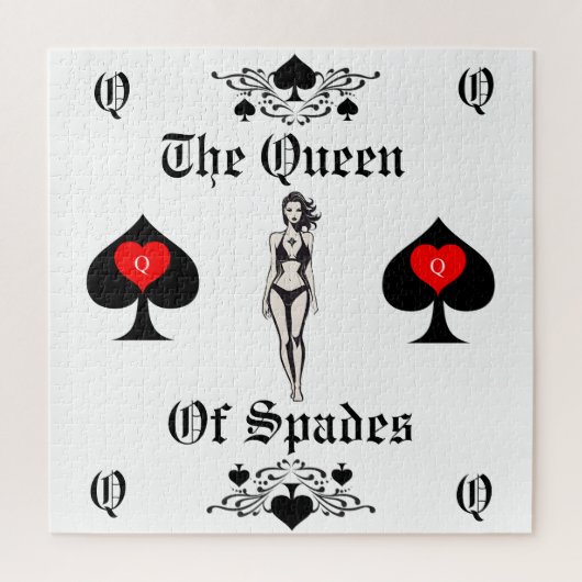 Schoppenkoningin Tarot Kaart Thunder_Cove Legpuzzel (Verticaal)