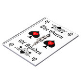 Schoppenkoningin Tarot Kaart Thunder_Cove Notitieboek (Linkerzijde)