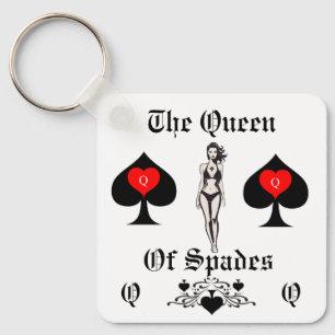 Schoppenkoningin Tarot Kaart Thunder_Cove Sleutelhanger