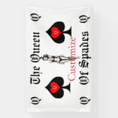 Schoppenkoningin Tarot Kaart Thunder_Cove Spandoek (Verticaal)