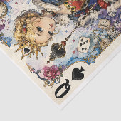 Schoppenkoningin Wonderland Decoupage Tissuepapier (Detail)