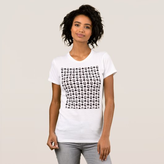 Schoppensymbool koningin t-shirt (Voorkant volledig)