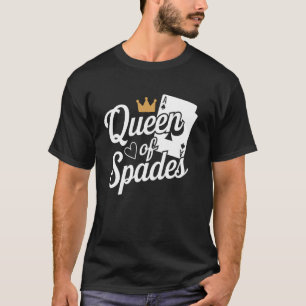 Schoppenvrouw Casino Kaartspel Poker Speler T-shirt