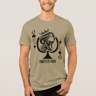 Schoppenvrouw speelkaartsymbool met elegante Tri-Blend shirt