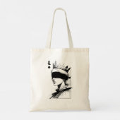 Schoppenvrouw (Stijl 1) Fijne Kunst Tekening Tote Bag (Achterkant)