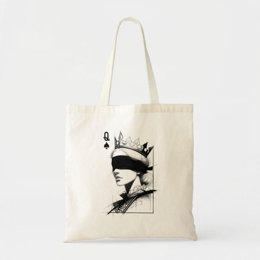 Schoppenvrouw (Stijl 1) Fijne Kunst Tekening Tote Bag (Voorkant)