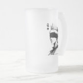 Schoppenvrouw (Stijl 1) Fijne Kunsttekening Matglas Bierpul (Voorkant rechts)