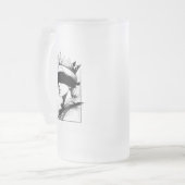 Schoppenvrouw (Stijl 1) Fijne Kunsttekening Matglas Bierpul (Voorkant links)