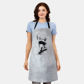 Schoppenvrouw (Stijl 1) Fijne Kunsttekening Schort (Gedragen)
