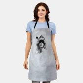 Schoppenvrouw (Stijl 2) Fijne Kunsttekening Schort (Gedragen)