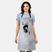 Schoppenvrouw (Stijl 3) Fijne Kunsttekening Schort (Gedragen)